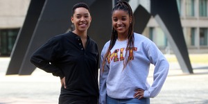 MIT students Melissa Isidor and Danielle Geathers
