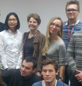 Amy Glasmeier with some of her students in the SkolTech program in Russia.