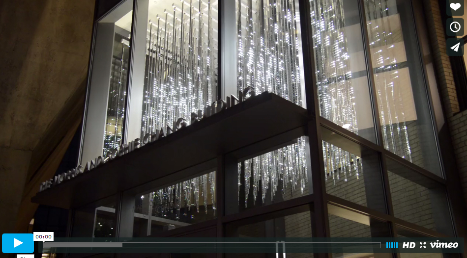 You can visit Light Matrix (MIT), a permanent installation in the Sloan School.