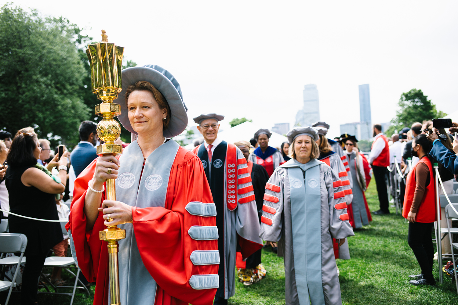 MIT Alumni Association President Annalisa Weigel ’94, ’95, SM ’00, PhD ’02 served as the chief marshal at Commencement