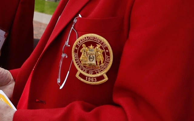 MIT alumni don red jackets. Photo: Dominick Reuter