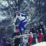 Skier in mid-air 