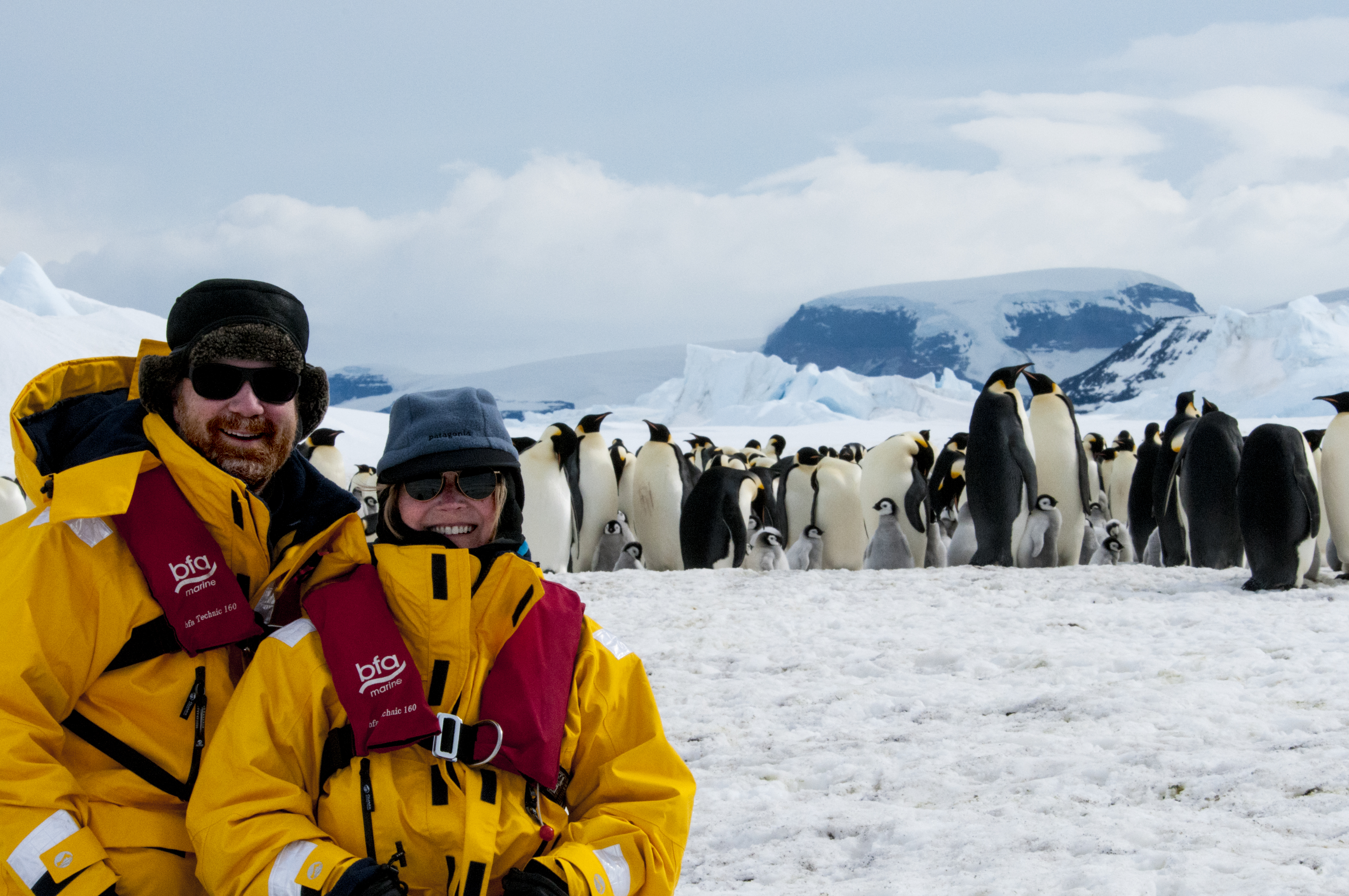 Linda Cornfield SM ’89 and her husband in Antarctica
