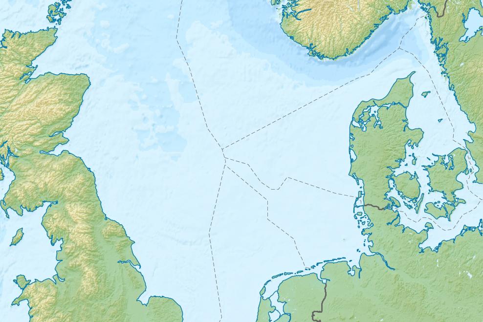 A map of the North Sea region