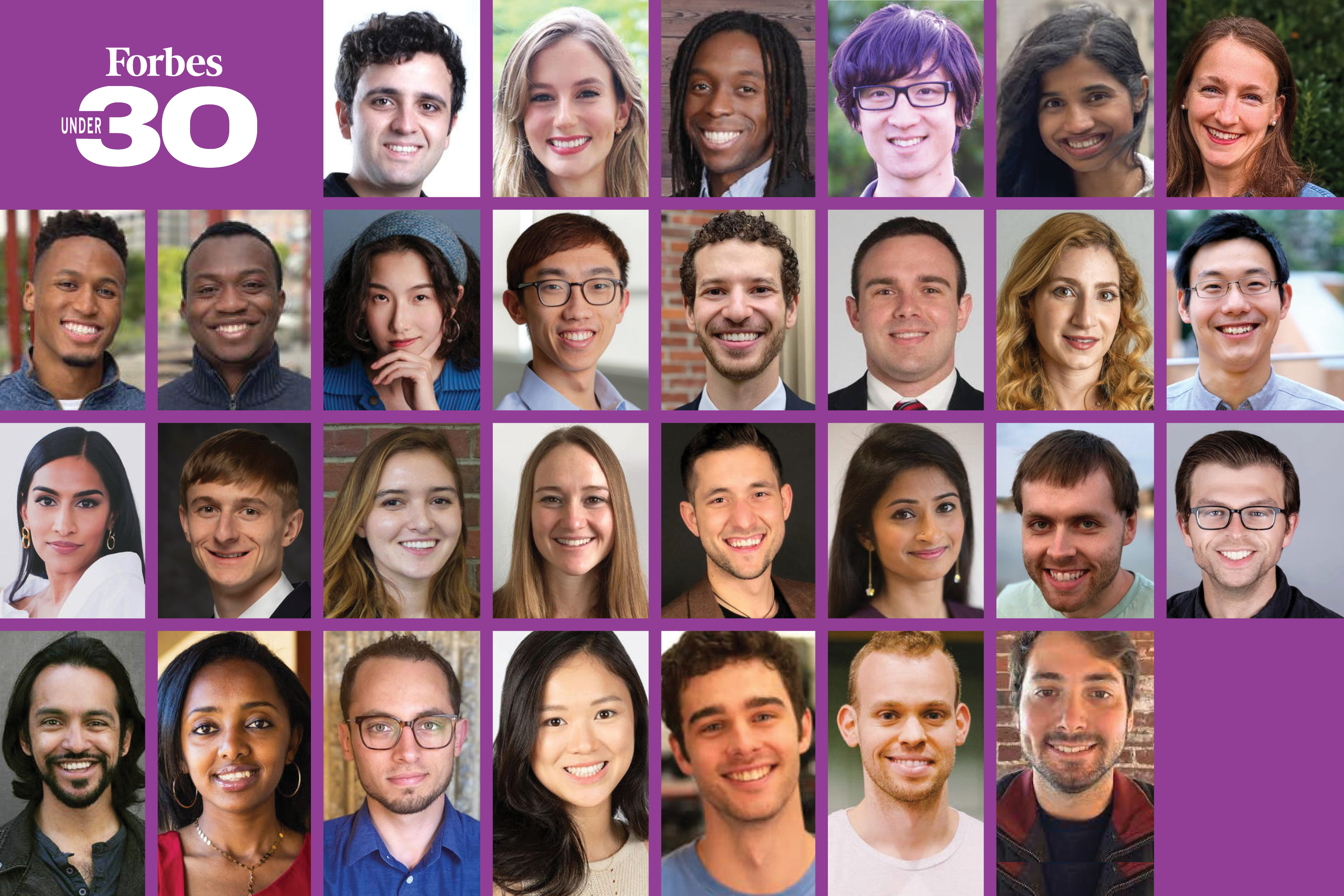 MIT community members faces named to Forbes 30 Under 30 list for 2022