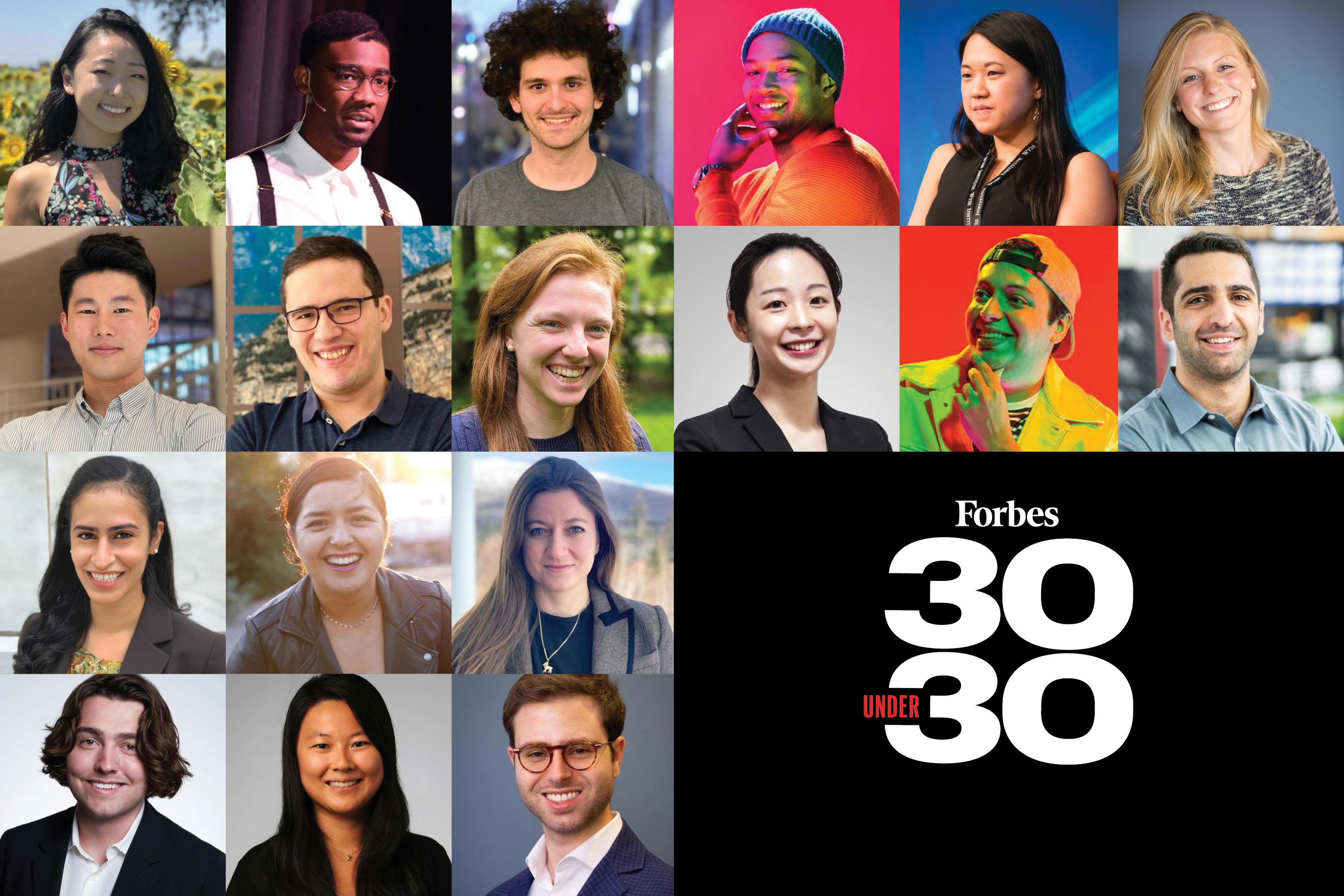 MIT community members faces named to Forbes 30 Under 30 list for 2021