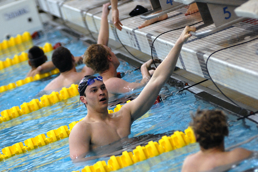 Ubellacker in the pool. Photo: MIT Division of Student Life