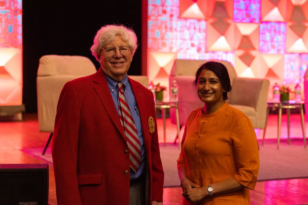 Reinier Beeuwkes ’67 and Dheera Ananthakrishnan ’90