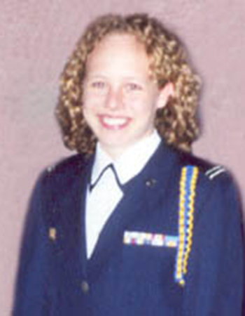 Young Kate Anderson in ROTC uniform 