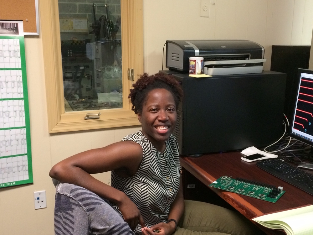 Ajoke Williams at her desk