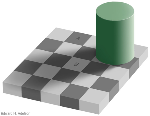 Checkershadow illusion