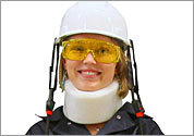 Helmet mimicks aging.