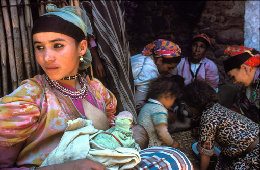 Berber family in the Moroccan Atlas mountains. (© Owen Franken)