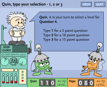 The Lemelson-MIT Program's game Brain Drain allows two players to face off or a single player to match wits with the computer.