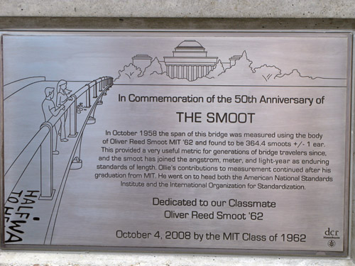 New Smoot Plaque Greets Mass. Ave. Bridge Crossers | alum.mit.edu