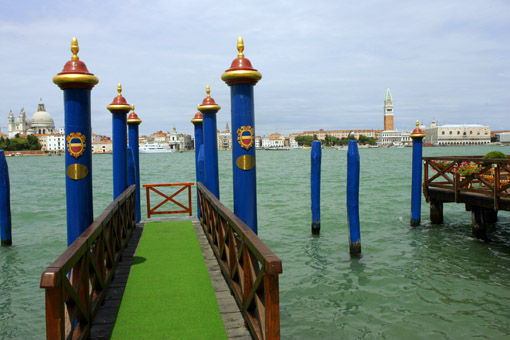 The dock of the Hotel Cipriani, Venice. (© Owen Franken).