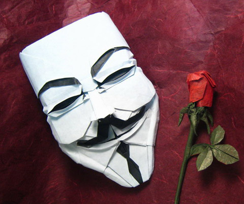 V for Vendetta origami