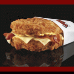 The KFC double down sandwich, in good lighting