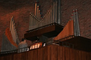 Ciampa plays the MIT Chapel organ with loving fingers. Photo: Stephanie Keeler