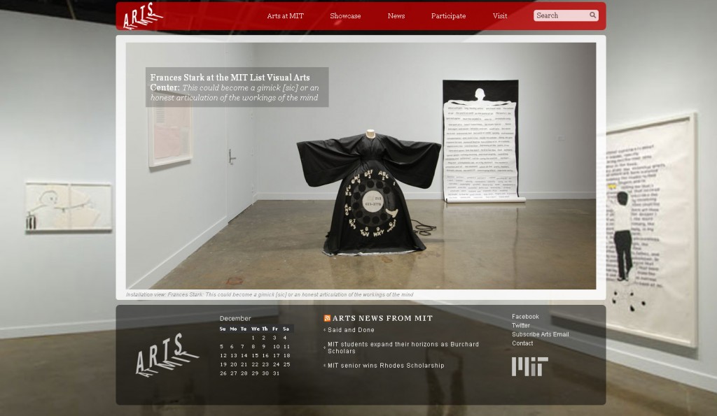 Arts at MIT, a new web portal.