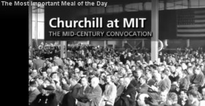 Churchill spoke at MIT's 1949 convocation.