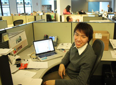 Jeffrey Lin '13 hard at work at The Brand Union.