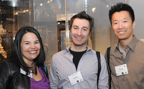 The MIT10 reception provided an opportunity for young alumni to meet each other and explore the MIT Museum. Photo: Darren McCollester.