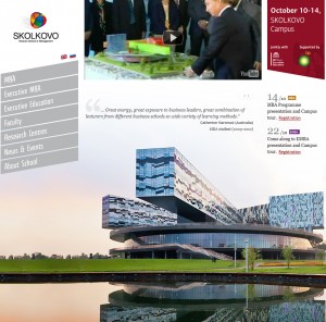 Sloan is working with the new Skolkovo management school.