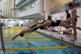 Amphibious Achievement swimmers