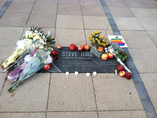 Memorial to Steve Jobs in Kendall Square