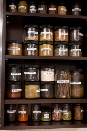 Spices in the kitchen of Cafe Boulud, NYC (© Owen Franken).