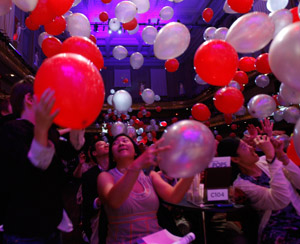 Tech Night at Pops balloon drop