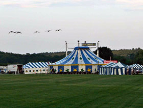 Tents the MIT crew is responsible for. Photo: Circus Smirkus.