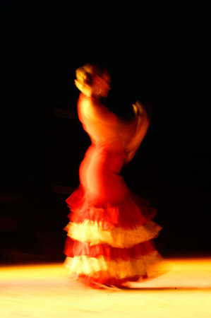   Flamenco dancer performing at a wine festival in Sigoulès, a town in southwestern France (© Owen Franken/CORBIS).