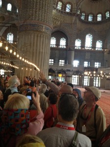 Visiting Istanbul's Blue Mosque.
