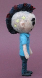 Bobak Ferdowsi needle-felted doll