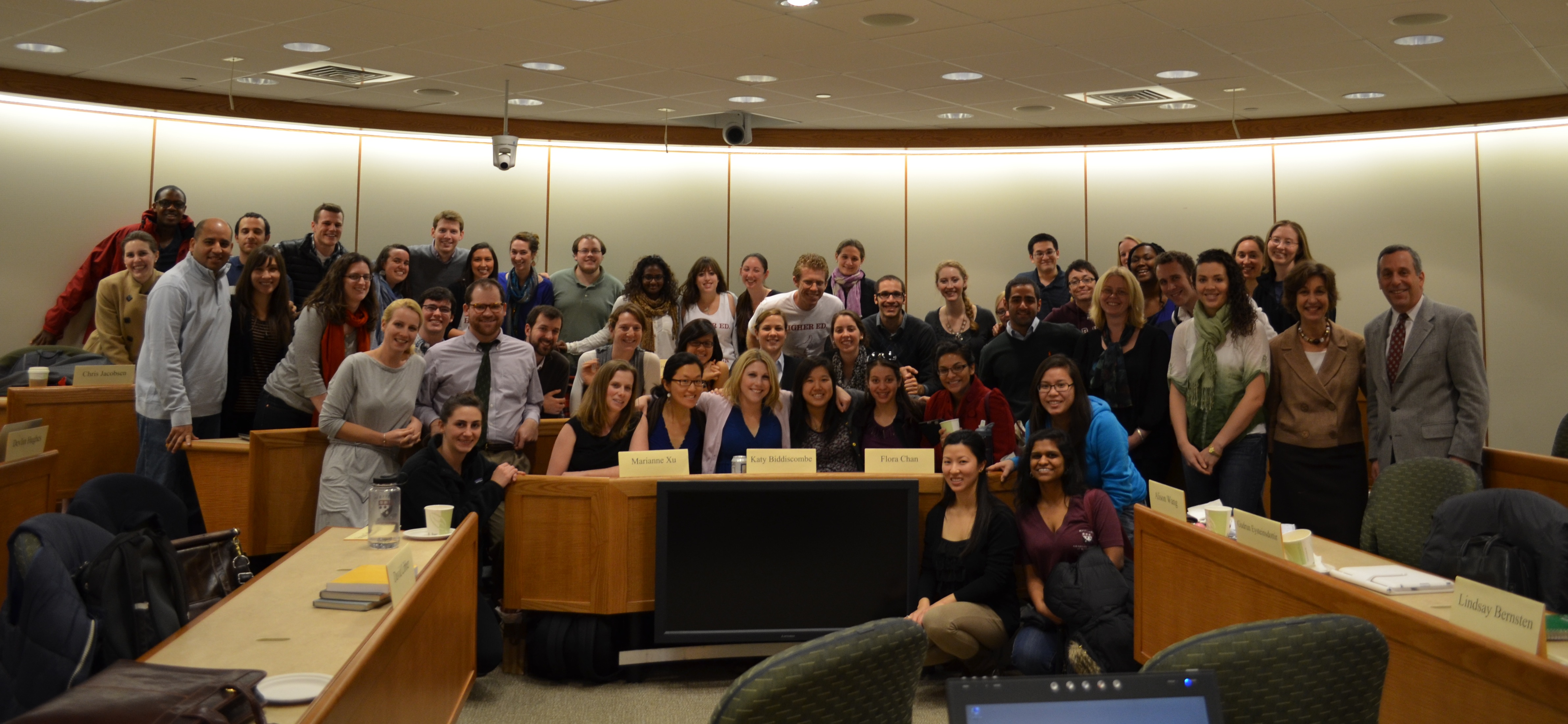 Larry Bacow and the 2013 HGSE Higher Education Program Cohort