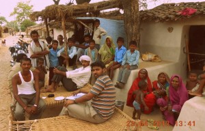 Villagers in Gulabganj, India