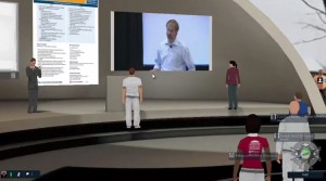 Online students participate as avatars in the Big Data 4Dx course.