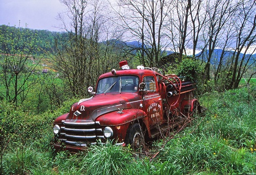 A firetruck in North Carolina (© Owen Franken).