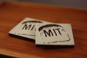 Levi Lalla '05 designed us our own Slice of MIT chocolate.