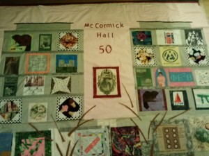 Alums collaborated on a commemorative quilt celebrating McCormick Hall.