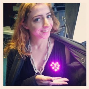 Make a lighted heart with Adafruit instructions.