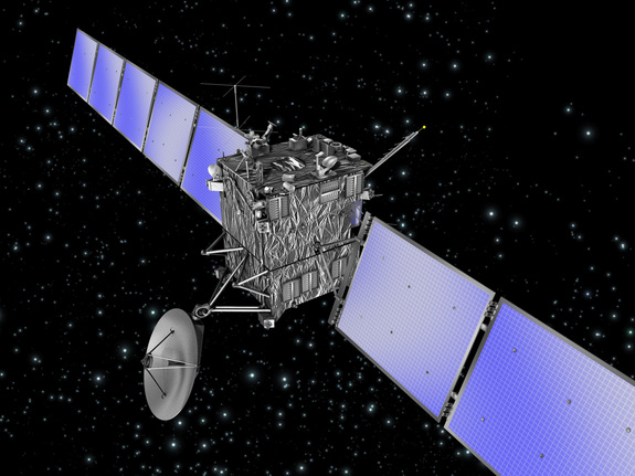 An artist's illustration of the European Space Agency's comet-chasing Rosetta spacecraft. Image: space.com