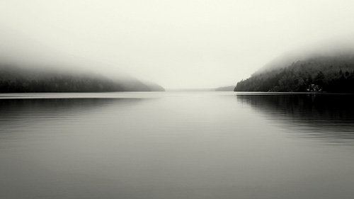 Calm, Long Pond, Acadia National Park, Maine (© Rowland Williams).
