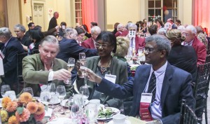 Alumni volunteers meet over festive meals as well as workshops and faculty talk during ALC.