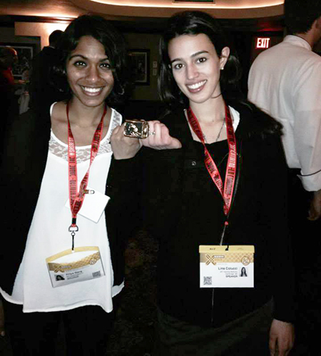 MIT Hacking Medicine co-directors Priya Garg '15 and Lina Colucci.
