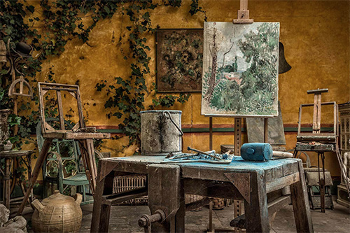 The Artist's Studio, a 3 shot HDR bracket, Giverny, France. (© Shelley Lake).