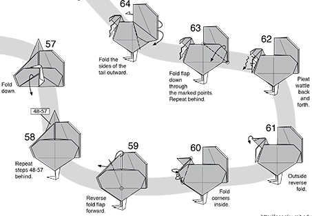 turkey origami step by step