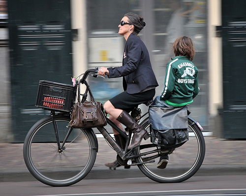 Amsterdam on Bike, part of 150 images on the theme: Amsterdam—The Biking Capital of the World (© Ayush Bhandari).